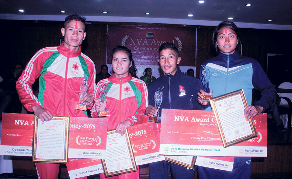 Army’s Bhatta, APF’s Chaudhary named best volleyball players of the year