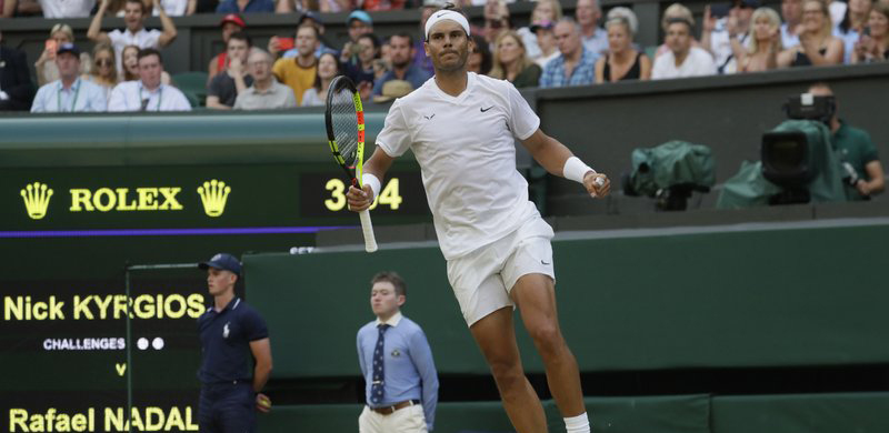 Plenty of dramatics as Nadal tops Kyrgios at Wimbledon