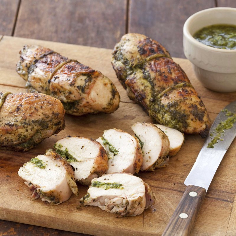 Basil pesto isn’t just for pasta. Try it on grilled chicken