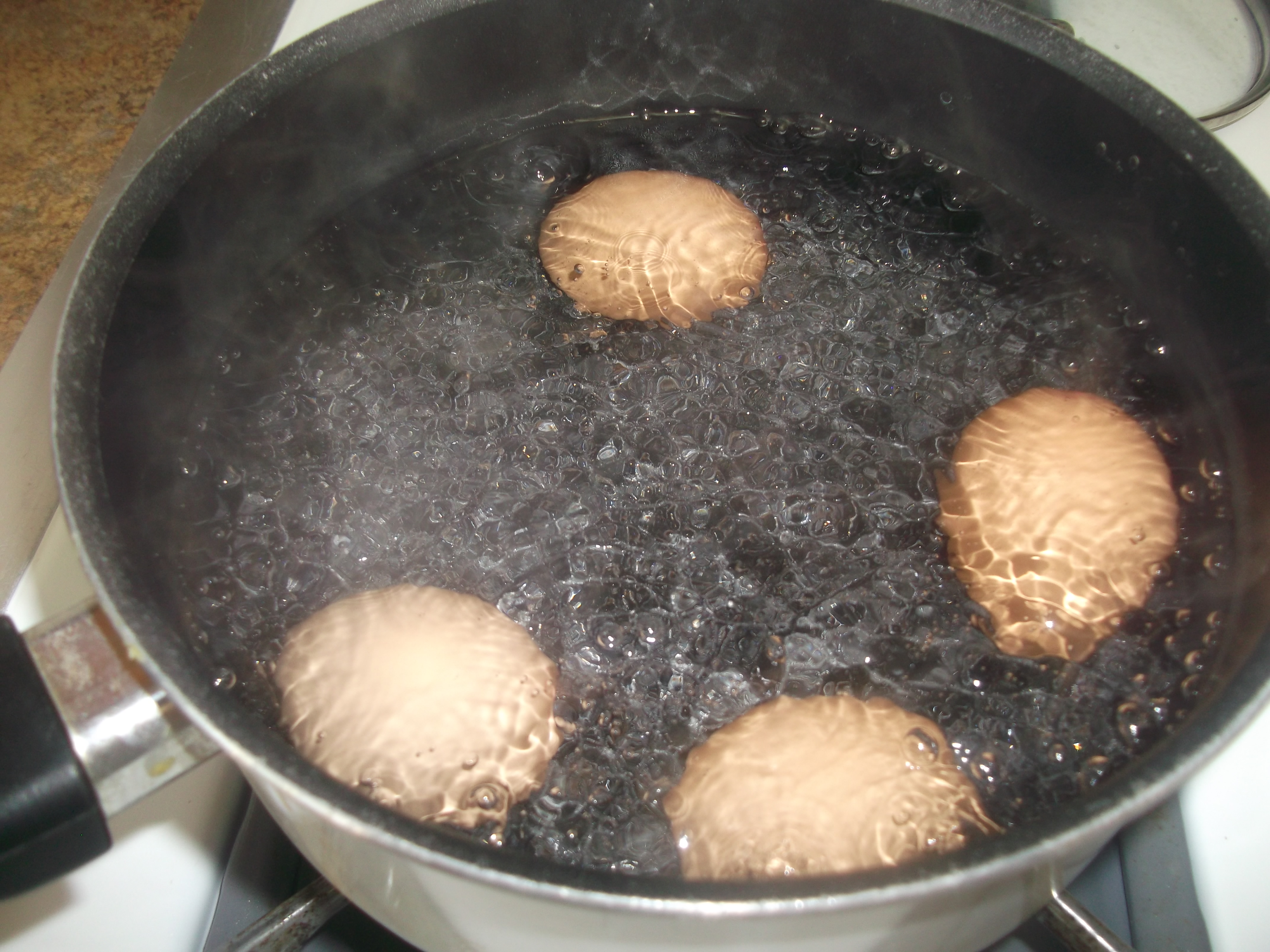 overcooked boiled eggs