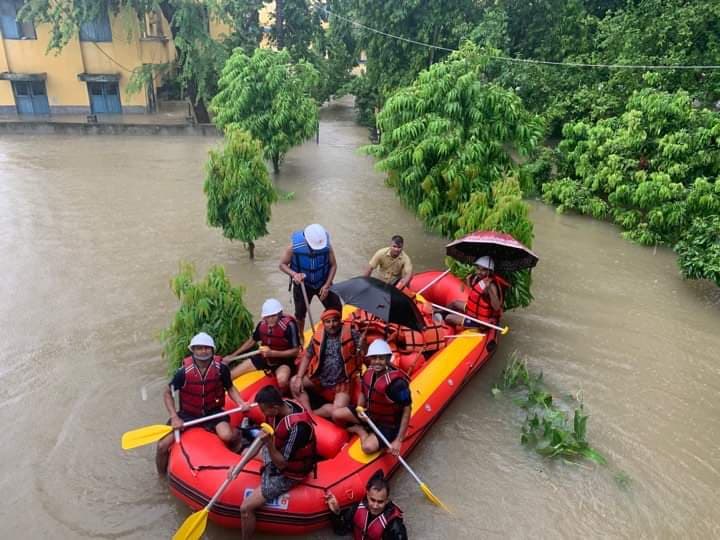 Floodwaters inundate Gaur municipality