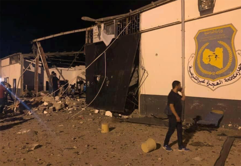 At least 40 killed in strike on Tripoli migrant detention center: official