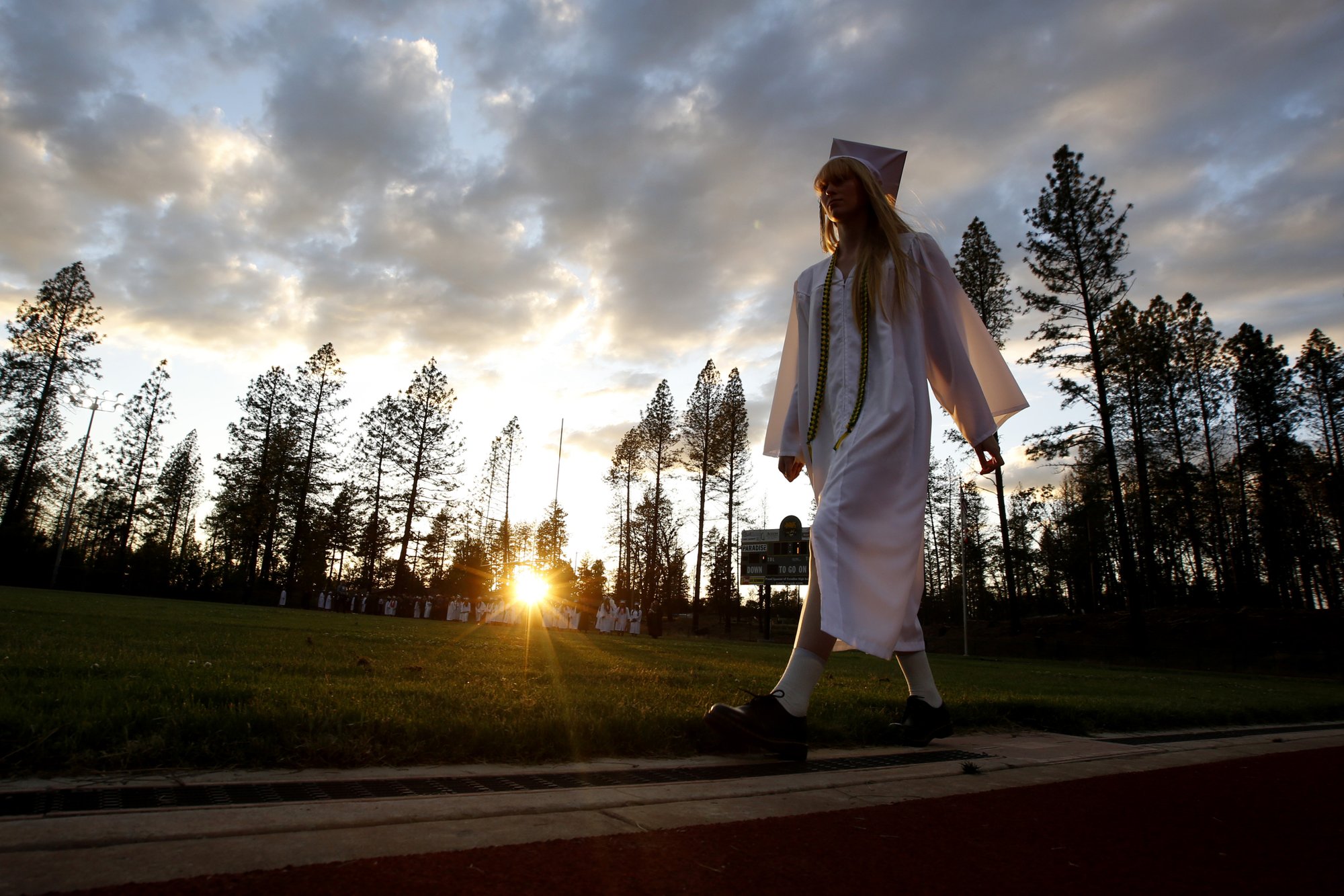 Teens graduating in California town nearly destroyed by fire