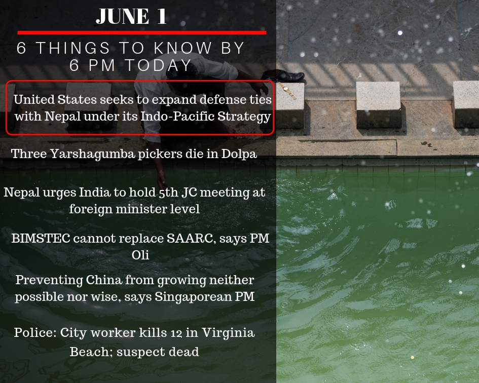 June 1: 6 things to know by 6 PM today