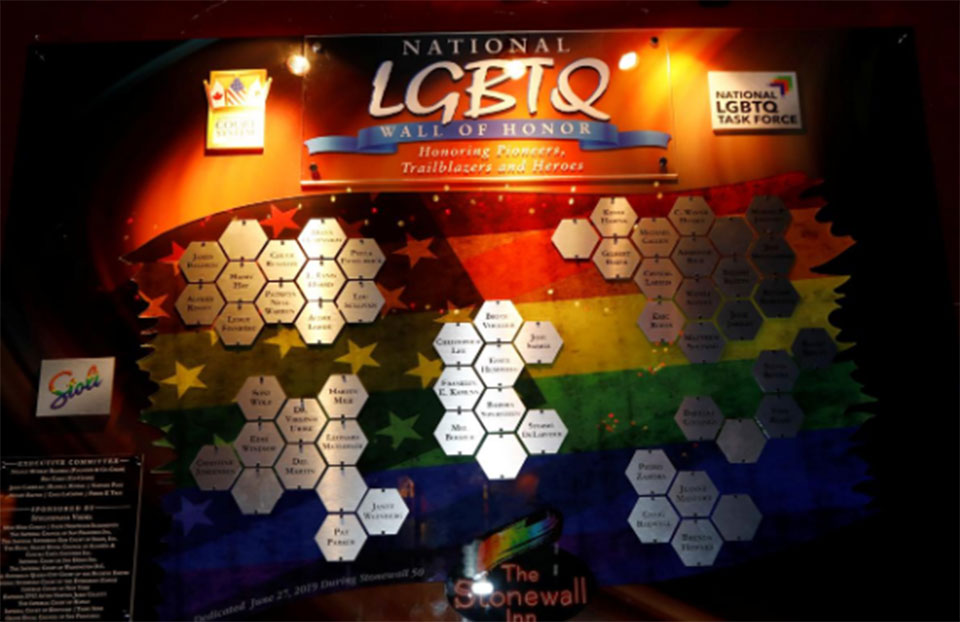 LGBTQ heroes celebrated with wall of honor at Stonewall Inn in New York