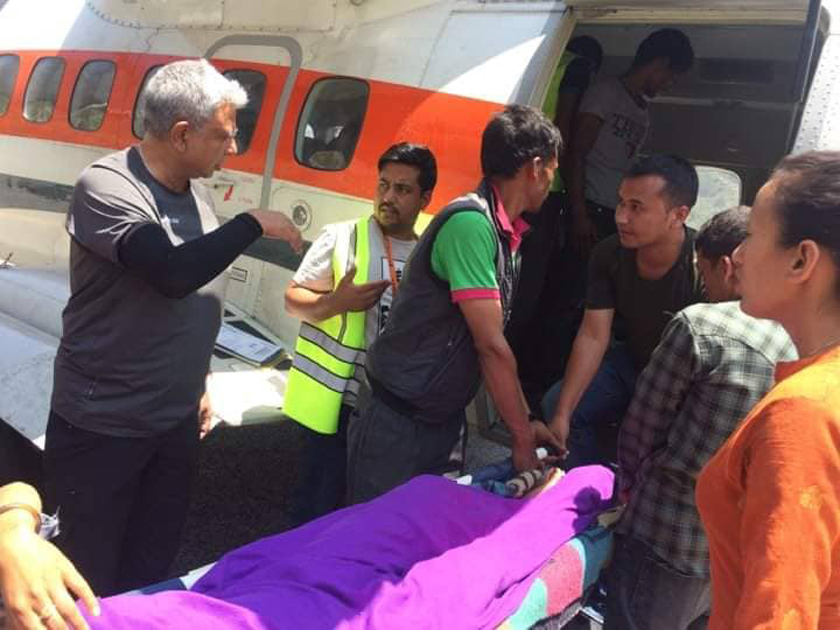 Woman rescued via air from Bajura