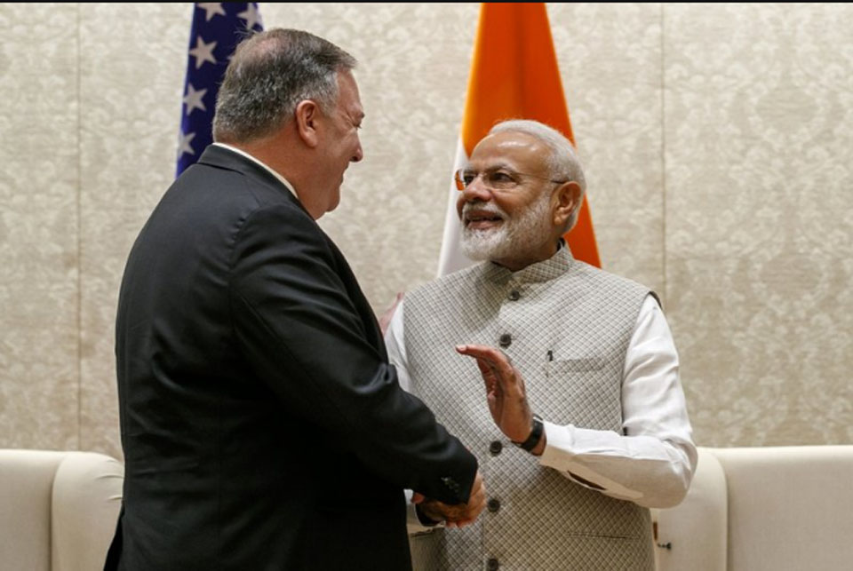 Pompeo meets Indian leader amid trade tensions