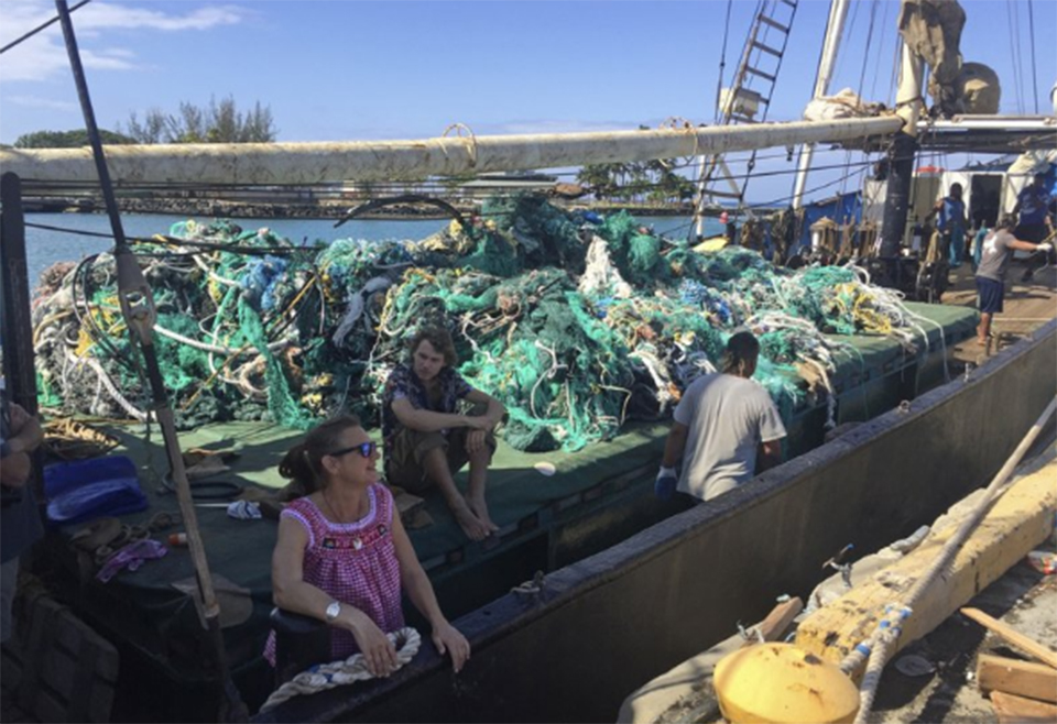40 tons of fishing nets retrieved in Pacific Ocean cleanup