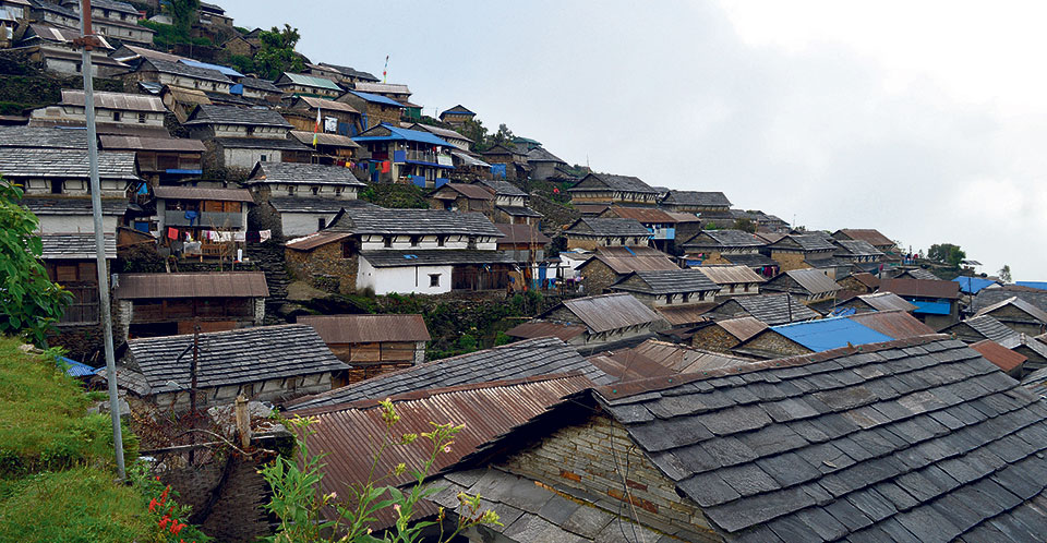 Bhujung, a tourist destination in Lamjung, declared ‘cleanest village’