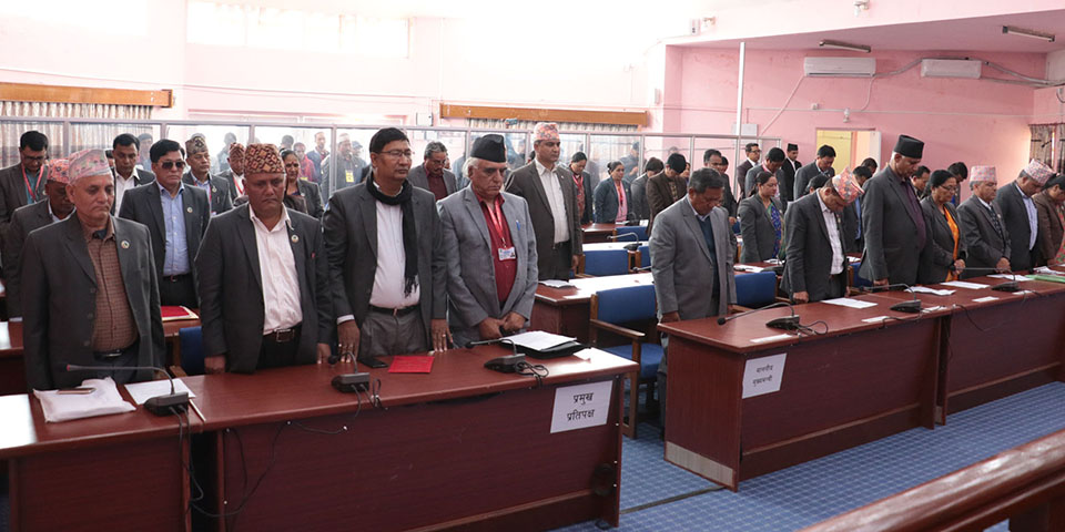 Gandaki State Assembly passes condolence motion