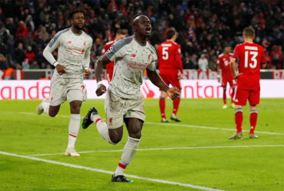 Mane double helps Liverpool ease past Bayern into quarters