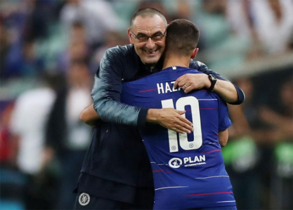 Sarri says he is a lucky man to be at Chelsea