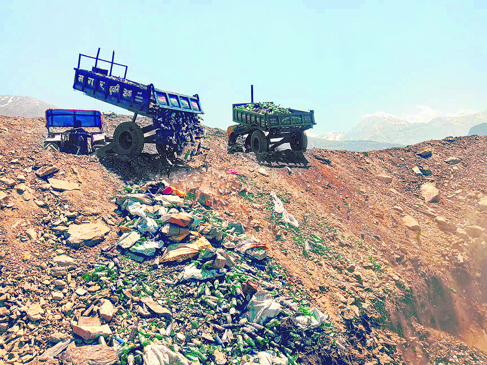 Garbage disfiguring Muktinath’s pristine surrounding