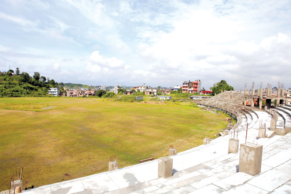 International Cricket Stadium construction at slow pace