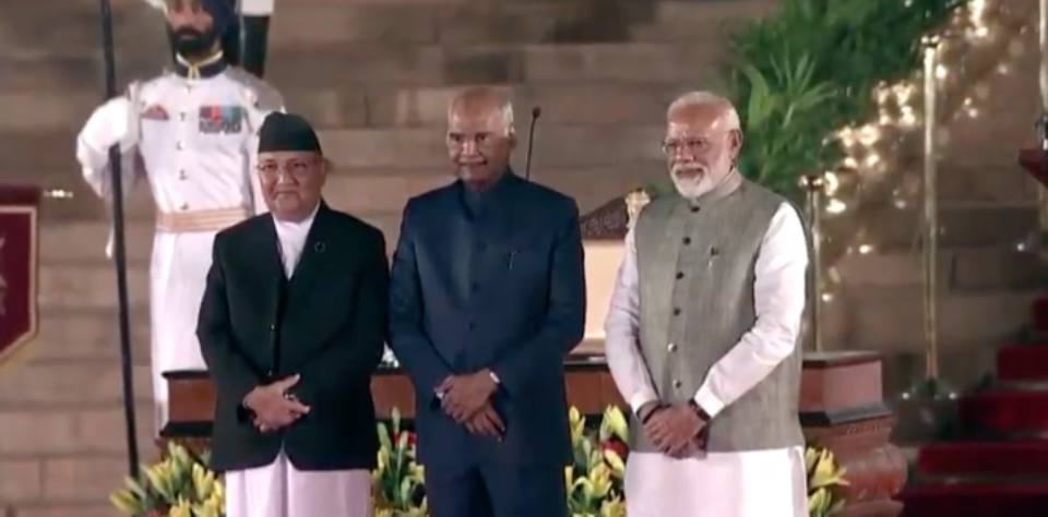 Prime Minister Oli attends Modi's swearing-in ceremony in New Delhi