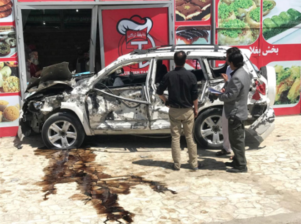 Car bomb targets U.S. convoy in Afghan capital, several casualties