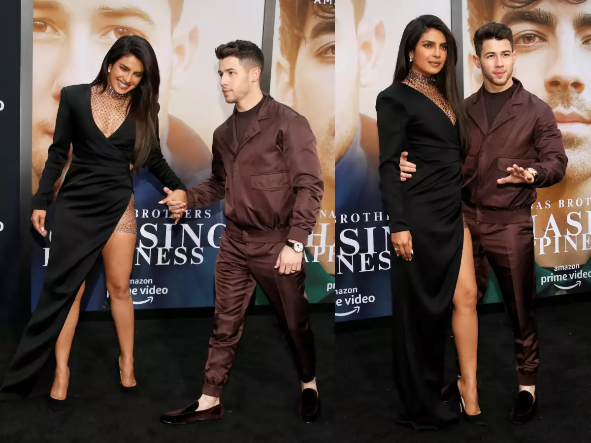 Priyanka Chopra sizzles in hot black gown with a sexy thigh-high slit