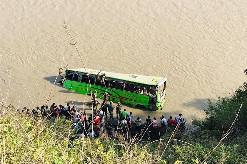 UPDATE: Death toll climbs to six in Trishuli bus plunge