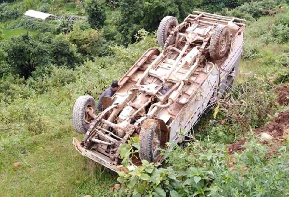 15 injured in Dhading jeep accident