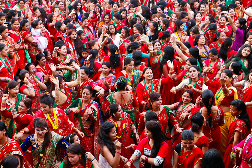 Nepali Hindu women observe Rishi Panchami today