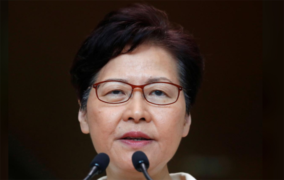 Hong Kong leader says has not discussed resigning with Beijing