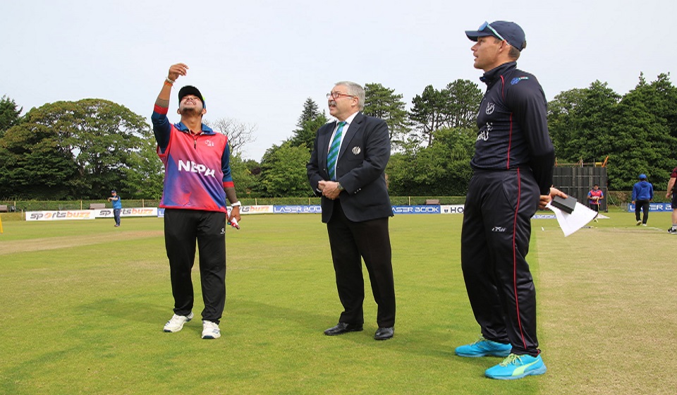 Namibia wins toss and chooses to bowl first against Nepal