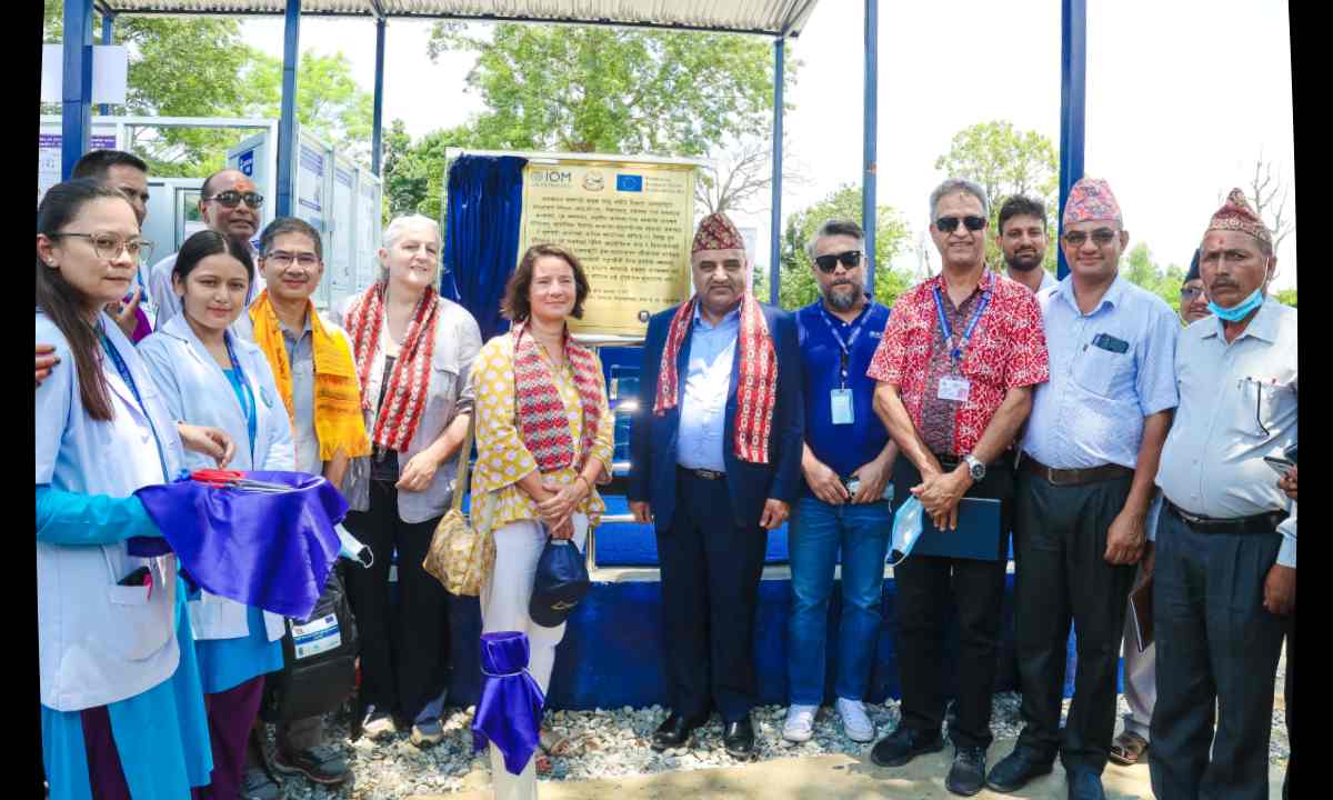 EU envoy inaugurates sanitation and hygiene facilities at major ground crossing points of Far Western Province