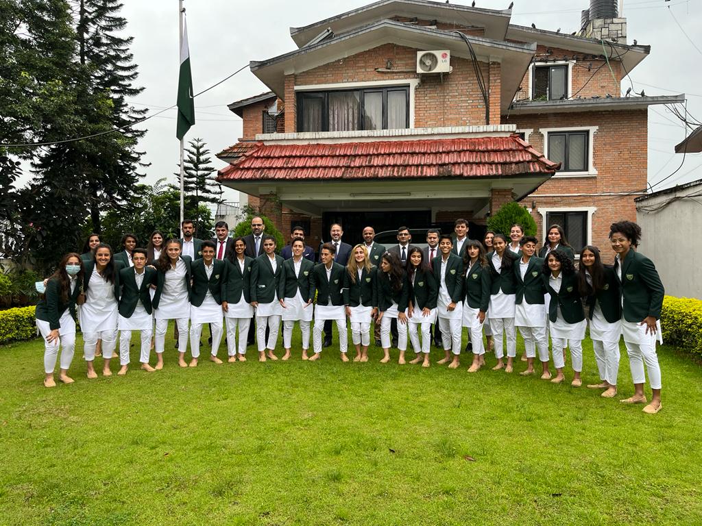 Pak embassy welcomes visiting Pakistan’s women football team in ...