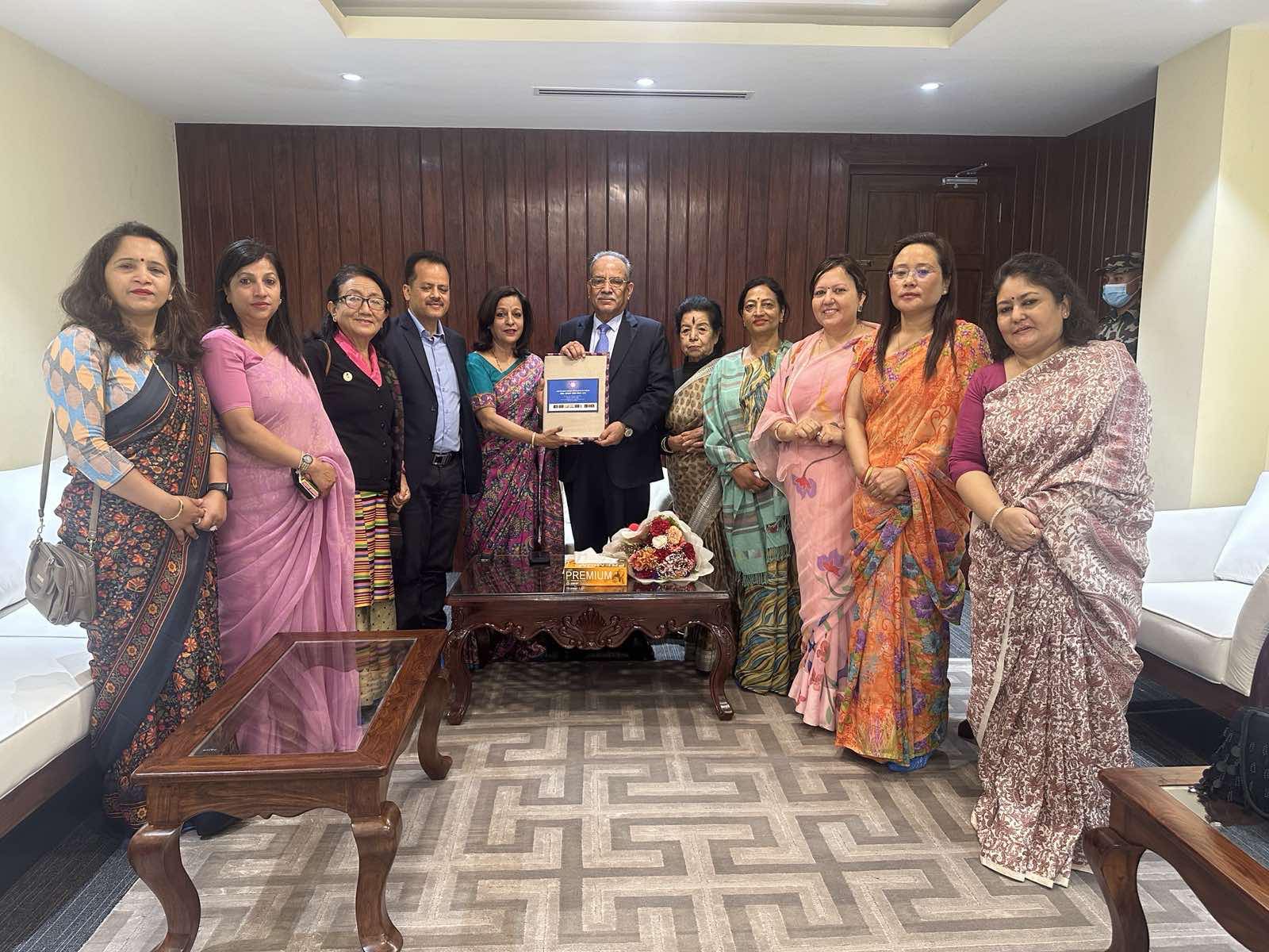 Delegation of South Asian Women Development Forum pays courtesy call on PM Dahal