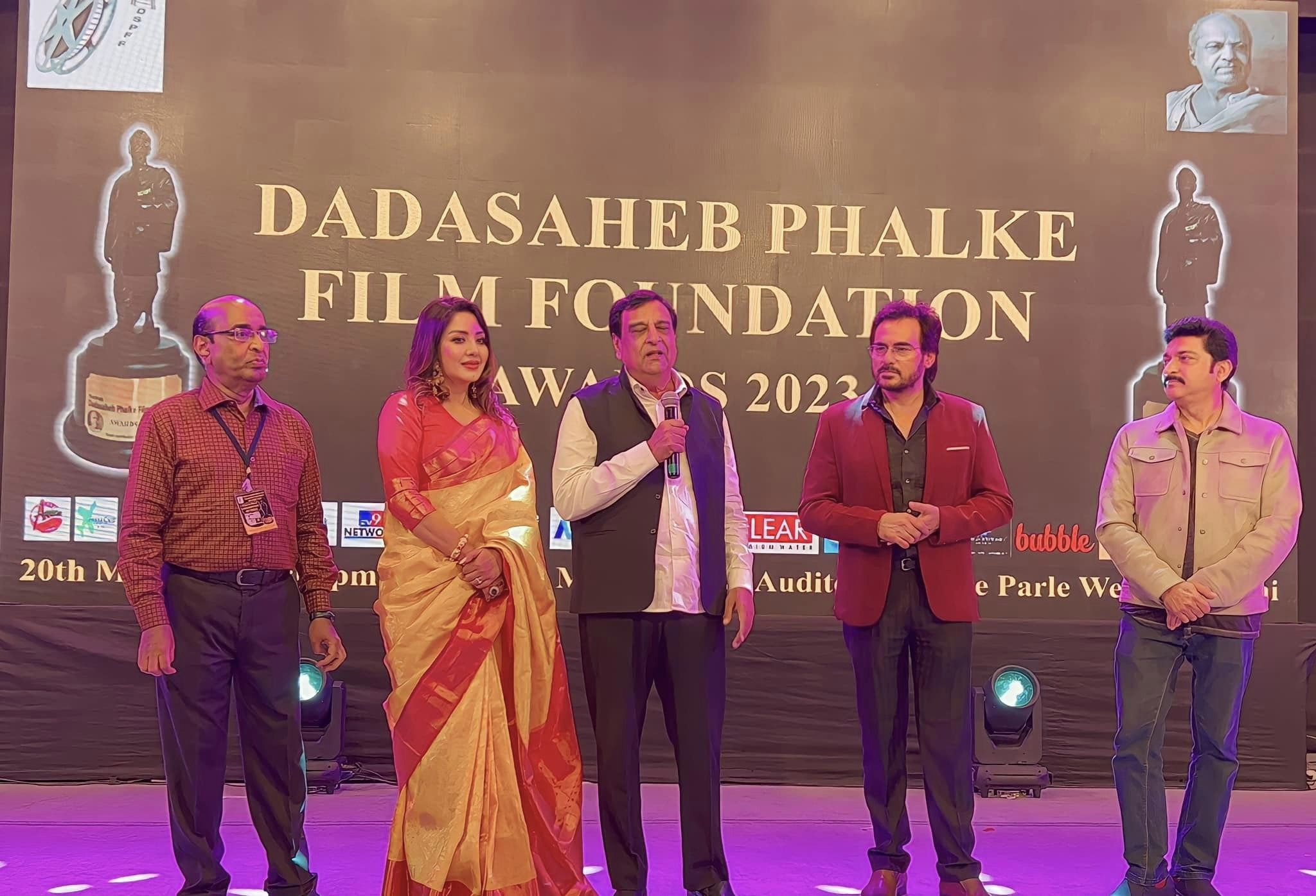 Artists Manandhar and Adhikari honored with Dadasaheb Phalke Film Award in India