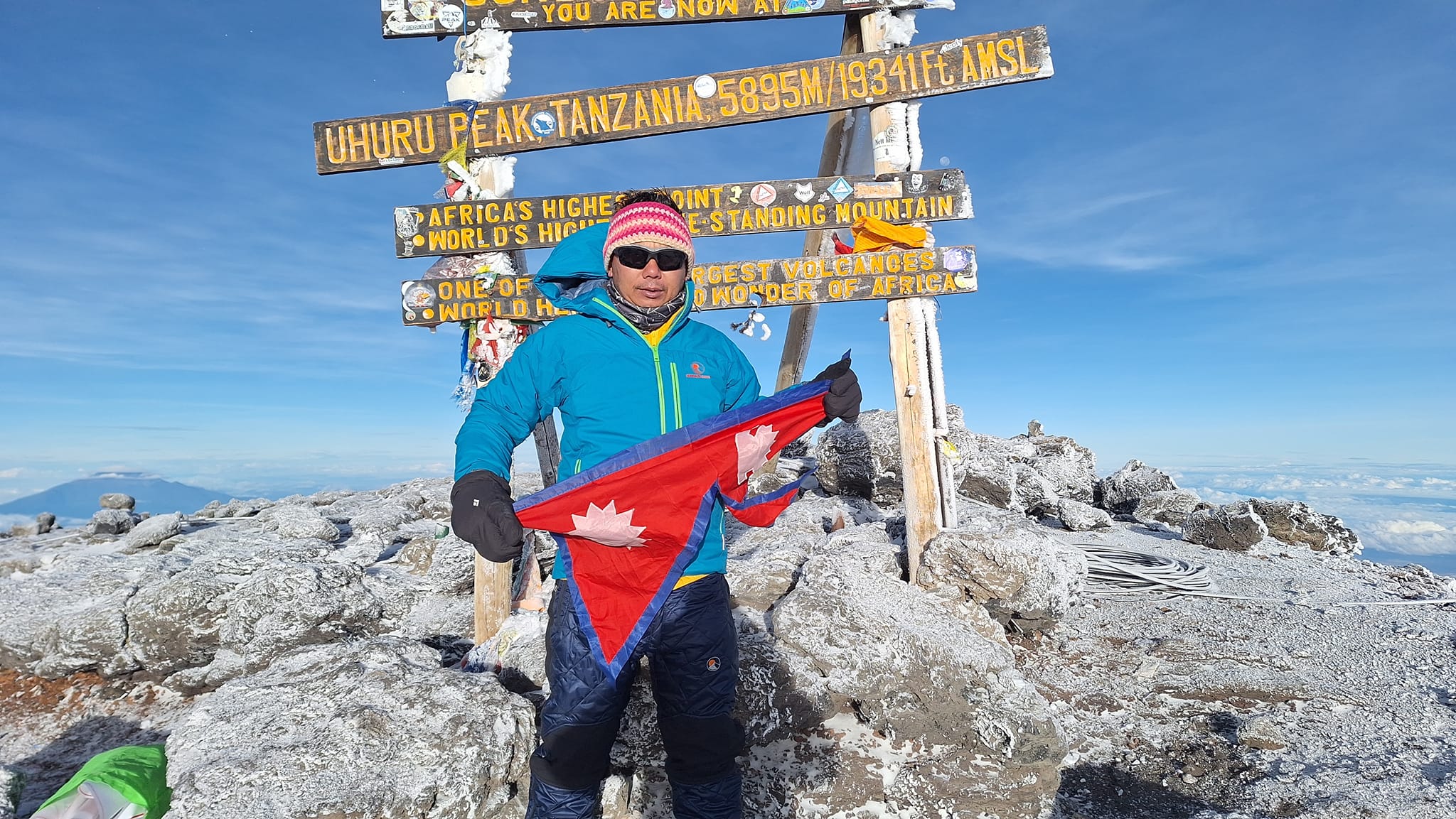 Nepali climber Prakash Raj Pandey summits Kilimanjaro, Africa's tallest peak