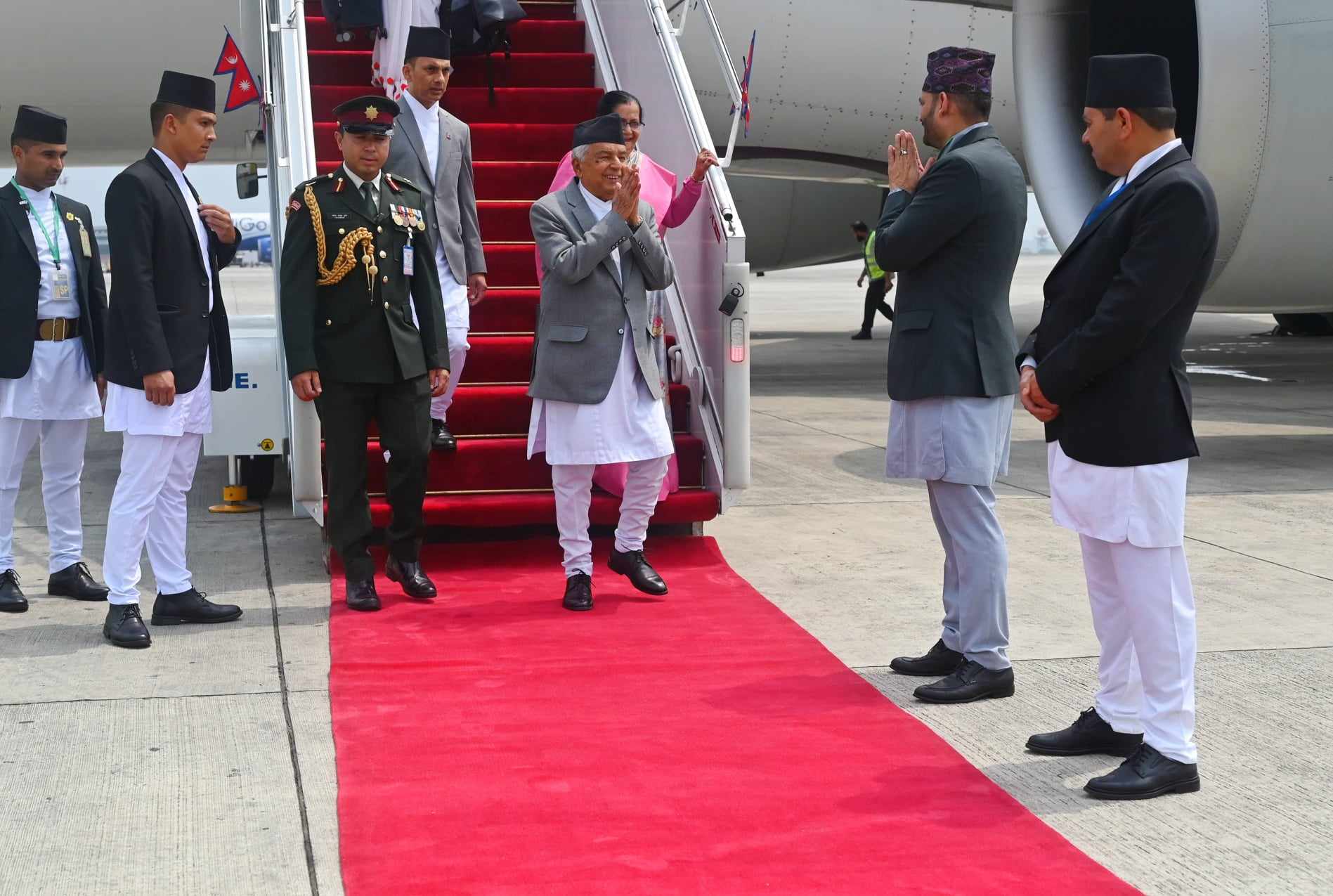 Prez Paudel returns home after visiting Switzerland and Germany