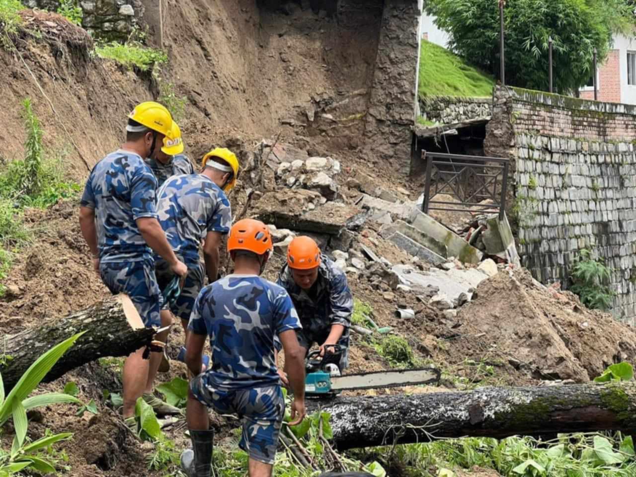 APF engages in rescue operations following floods and landslides in Bhaktapur district