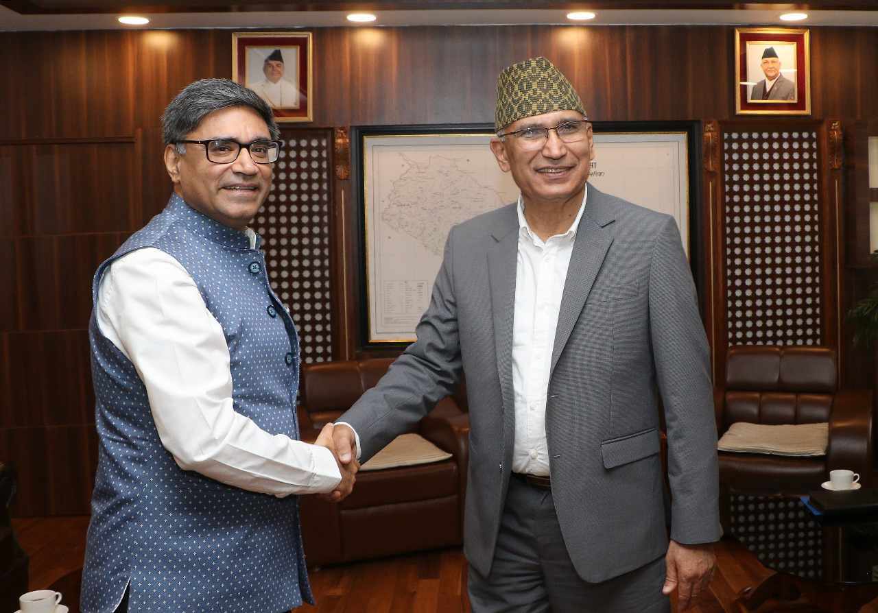 Indian Foreign Secretary Misri pays courtesy call on FinMin Paudel