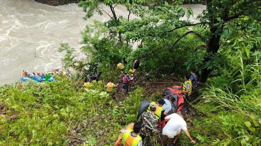 Marshyangdi bus accident: Indian embassy coordinates relief efforts