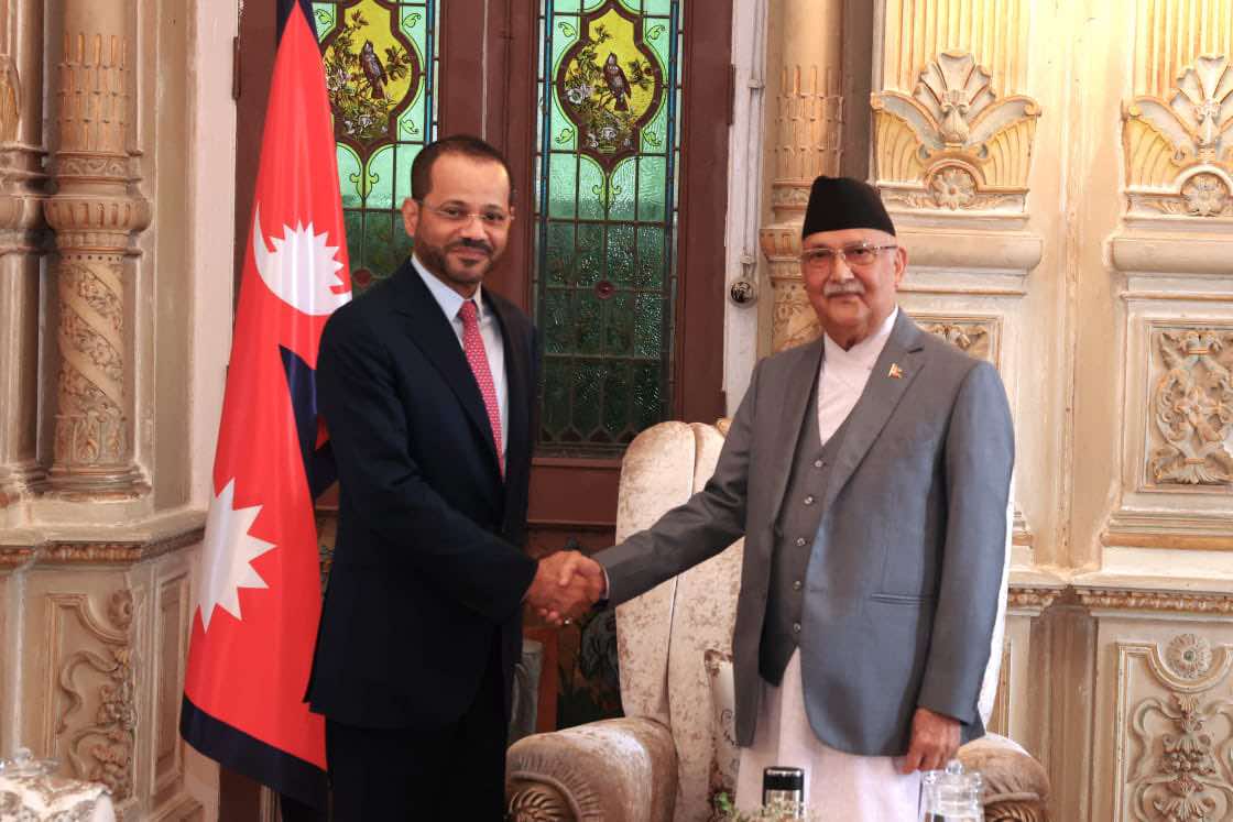 Oman Foreign Minister Albusaidi pays courtesy call on PM Oli