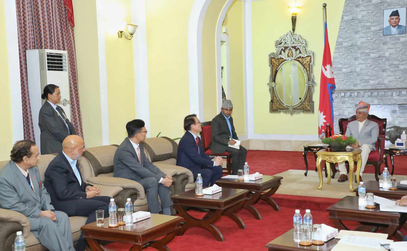 Samsung Electronics Global President pays courtesy call on President Paudel