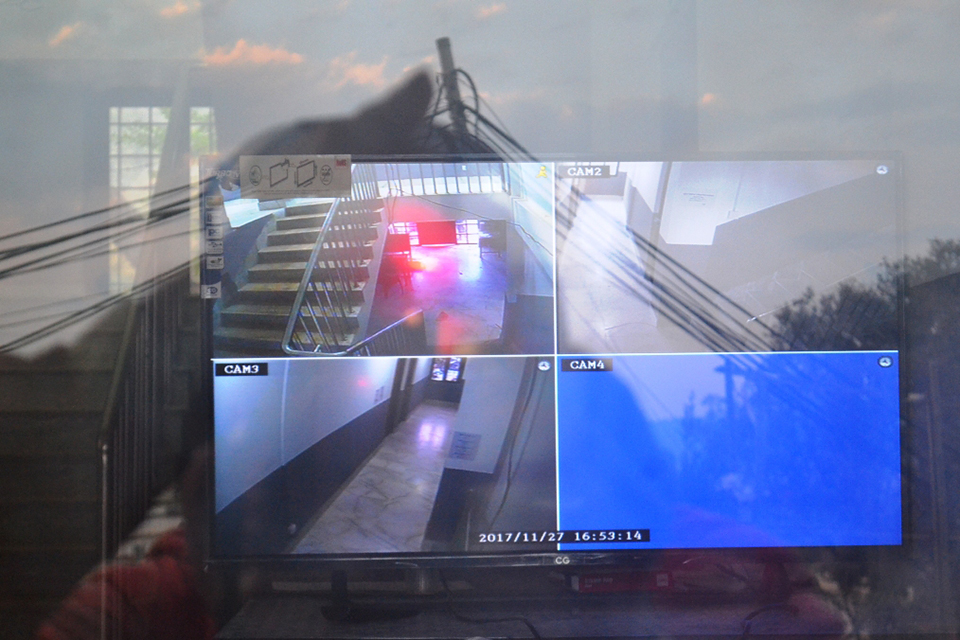 Ballot boxes under CCTV surveillance, three-layer security, party padlocks