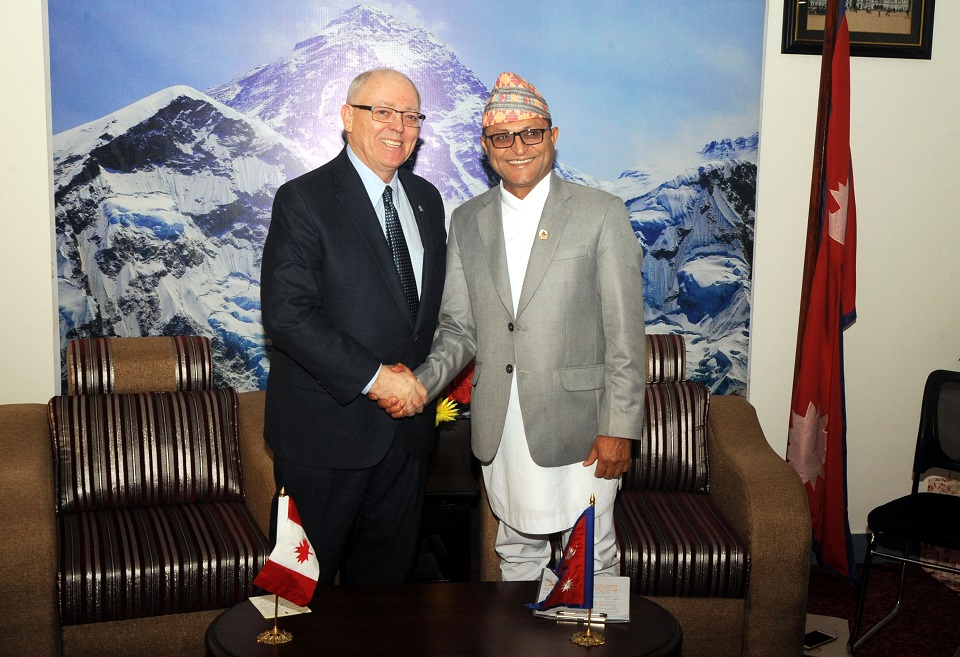 NA chairperson Timilsina and Canadian Senate speaker hold meeting (with photos)