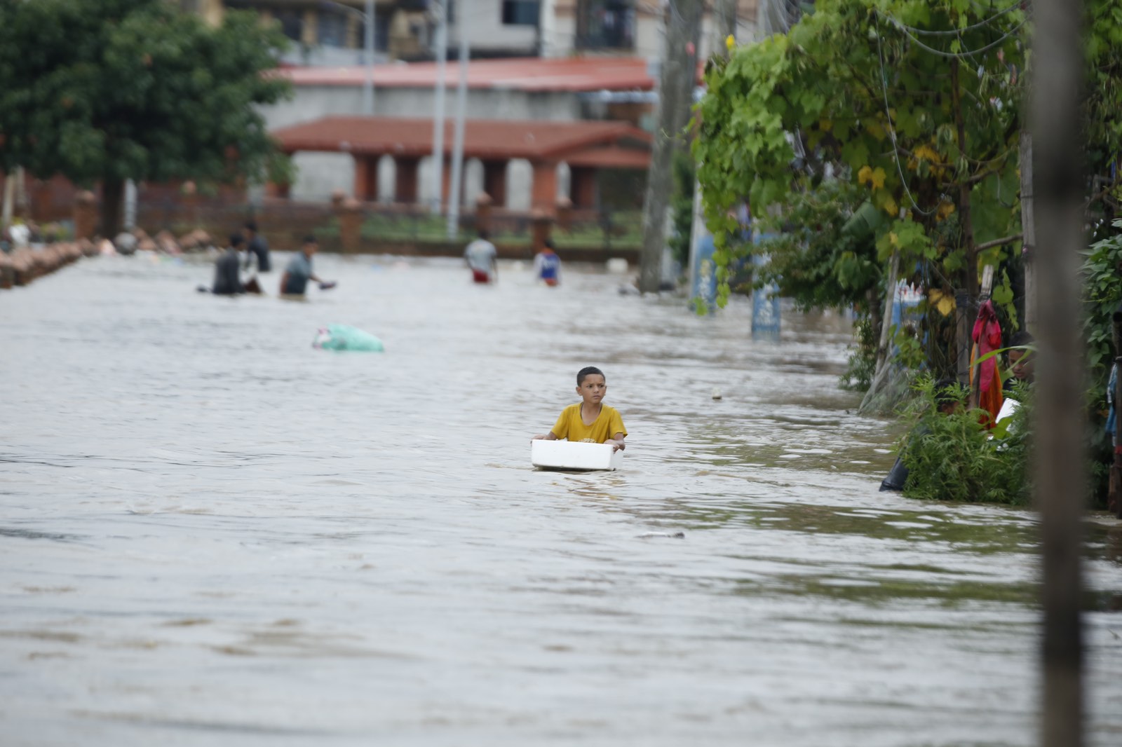 Continuous rainfall disrupts traffic in Kathmandu (With pictures)