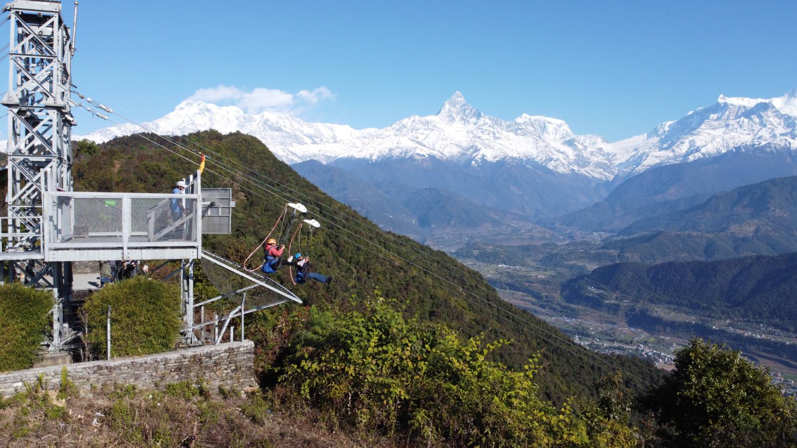 Pokhara's zipline is the 'tallest' and 'steepest' in the world