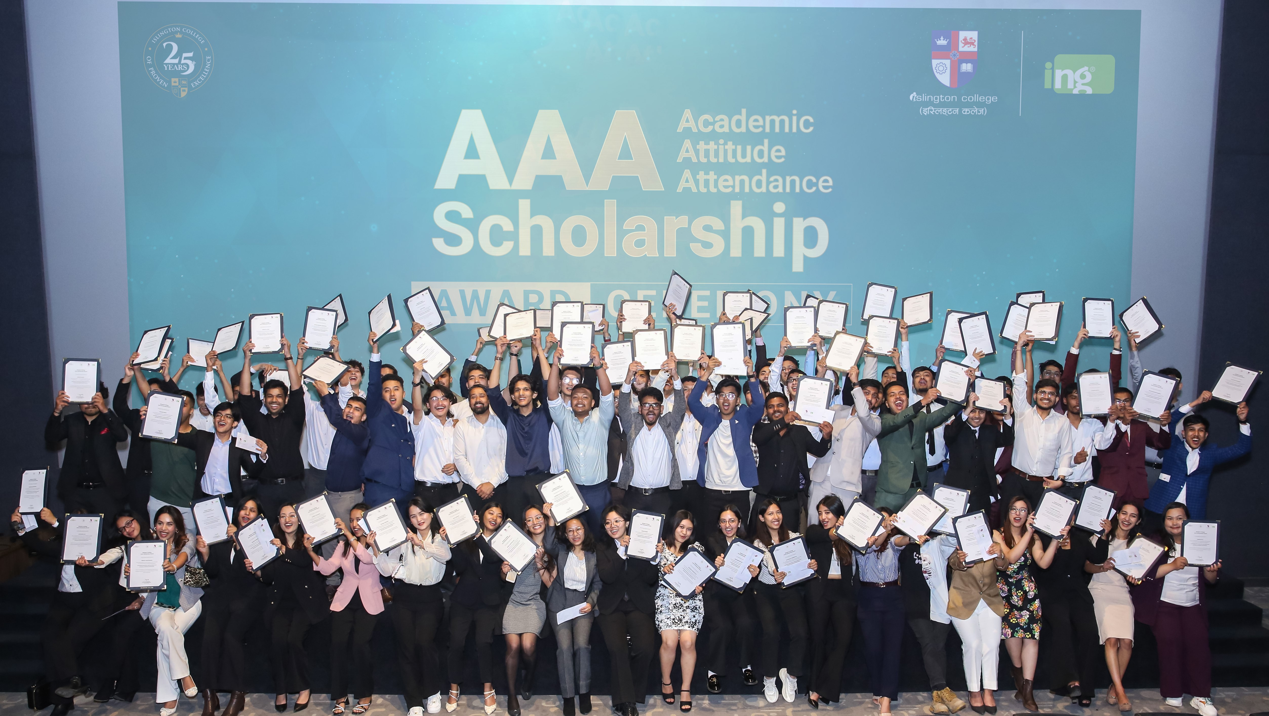 Islington College awards 157 students with AAA scholarships