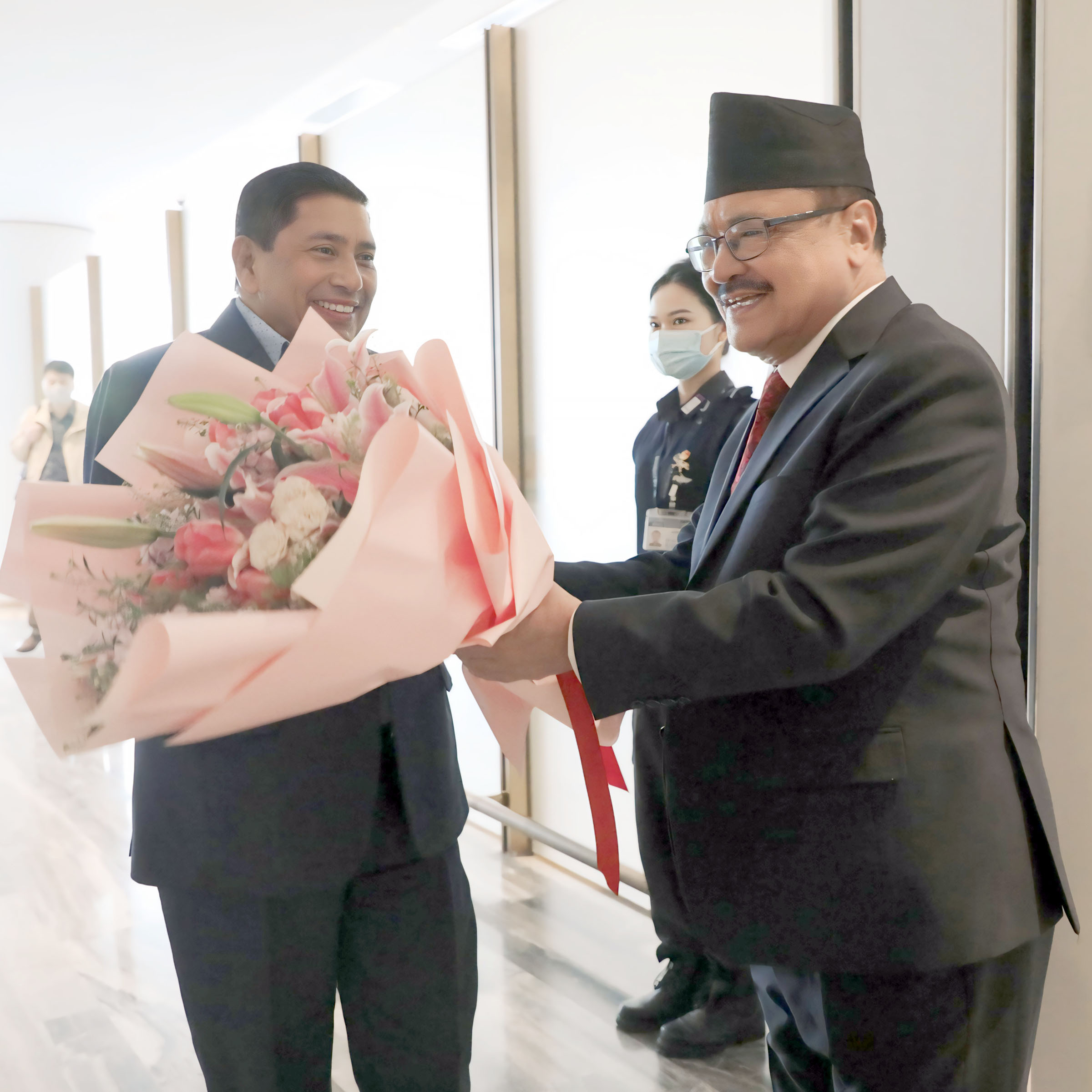DPM Shrestha reaches Beijing