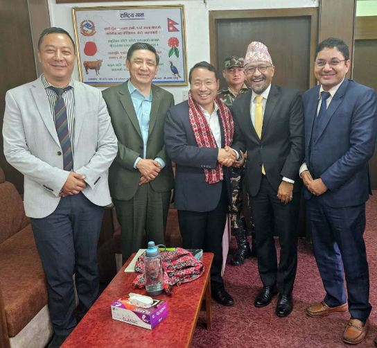 Officials of Development Bankers Association call on  Finance Minister Pun