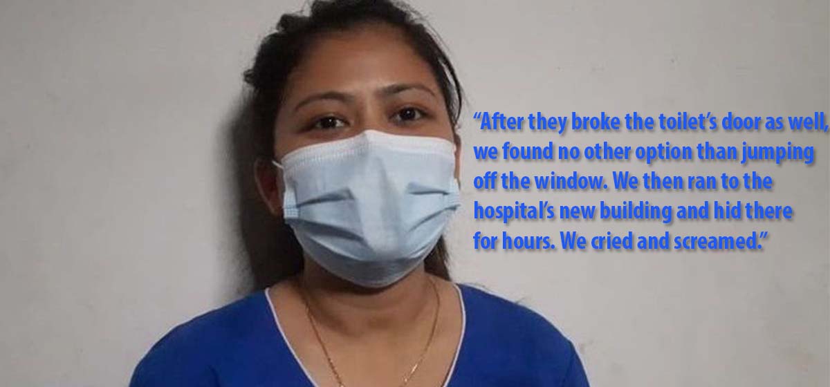 “There was no option but to jump off the window to save our lives”