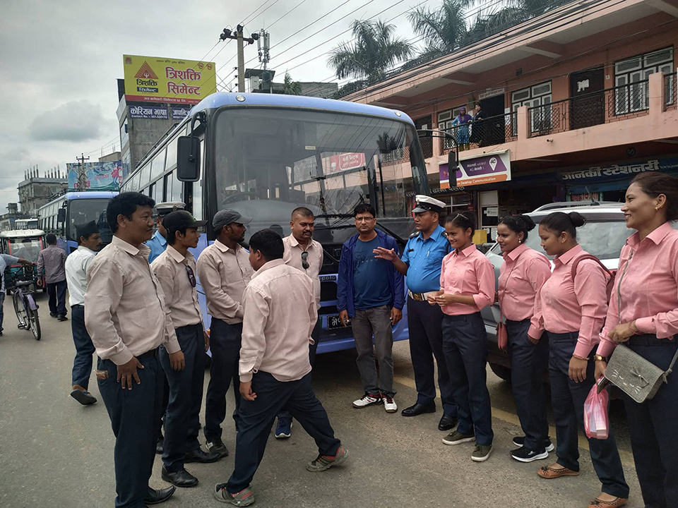 Nepalgunj sub-metropolitan city operates seven city buses
