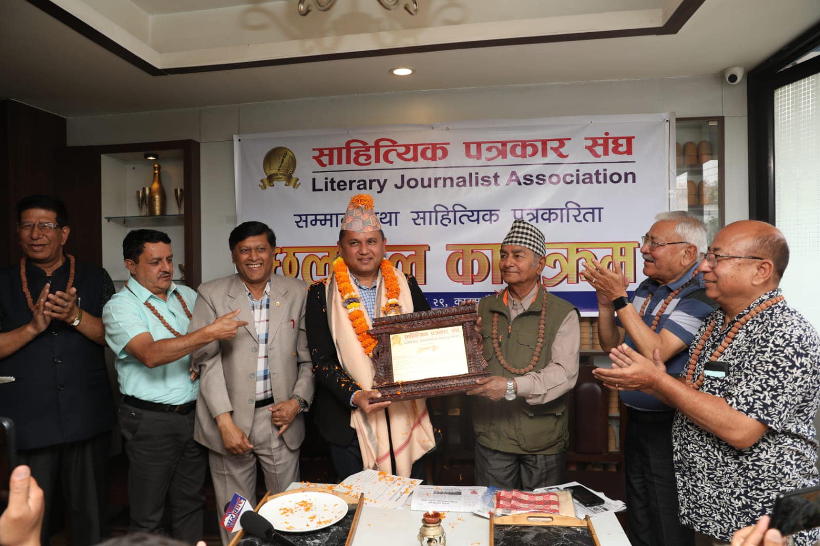 Literary Journalists Association honors Press Council Chairman Basnet