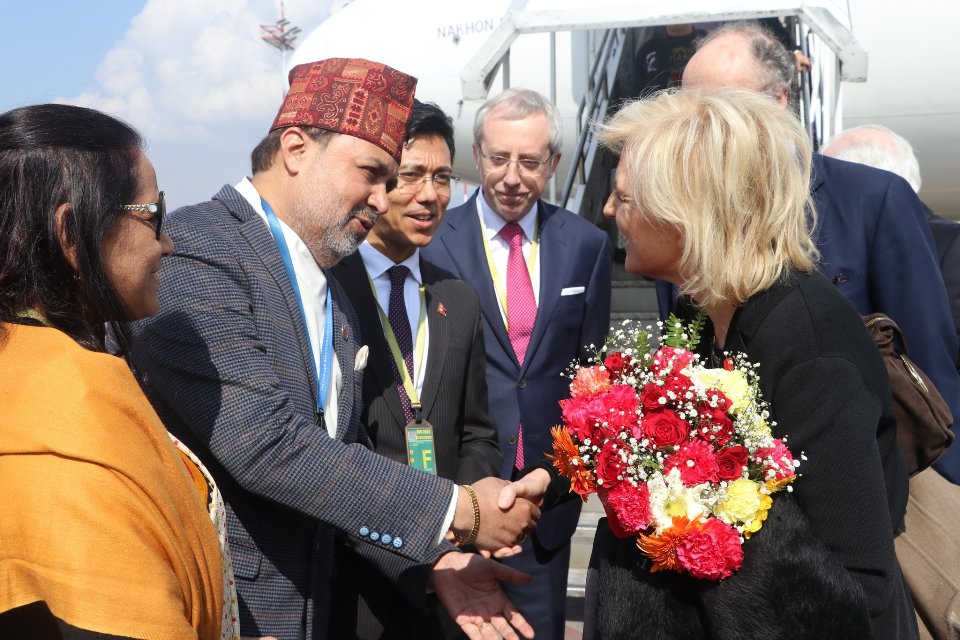 Princess Astrid of Belgium arrives in Kathmandu on week-long visit