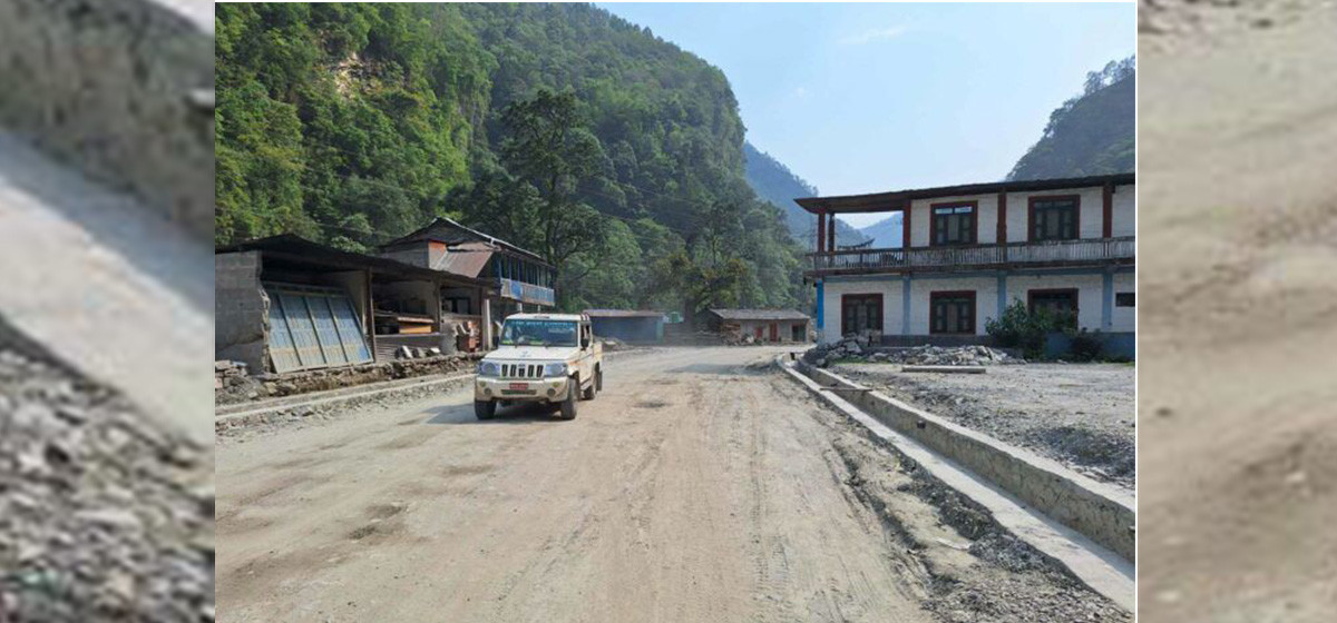 Tiplyang section of Beni-Jomsom-Korala Road being upgraded
