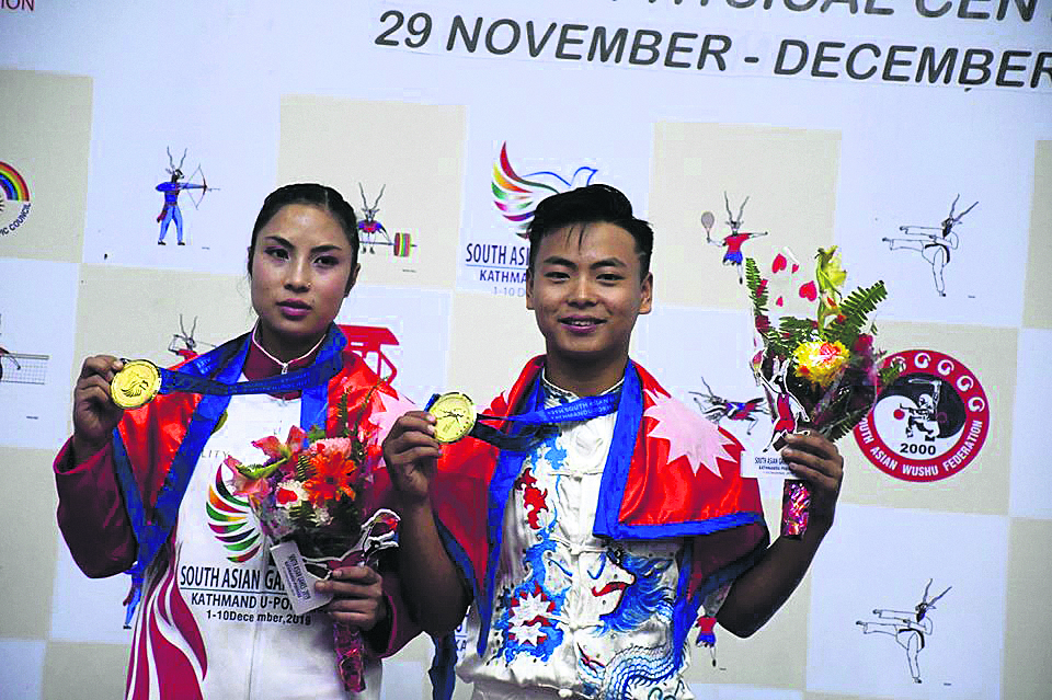 Tamang, Sinjali win golds in Wushu
